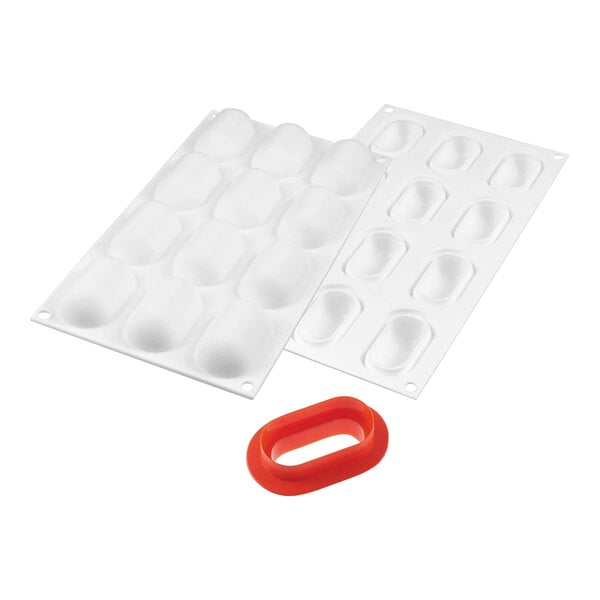 Mold, silicone, white, 2-1/2 x 2-1/2 x 1-inch square tray. Sold