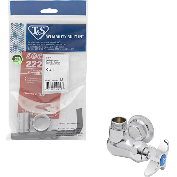 A T&S wall mount faucet base with cross-arm handles.