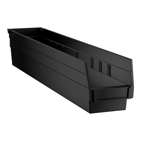 Regency Black Shelf Bin, 23 5/8" x 4 1/8" x 4"