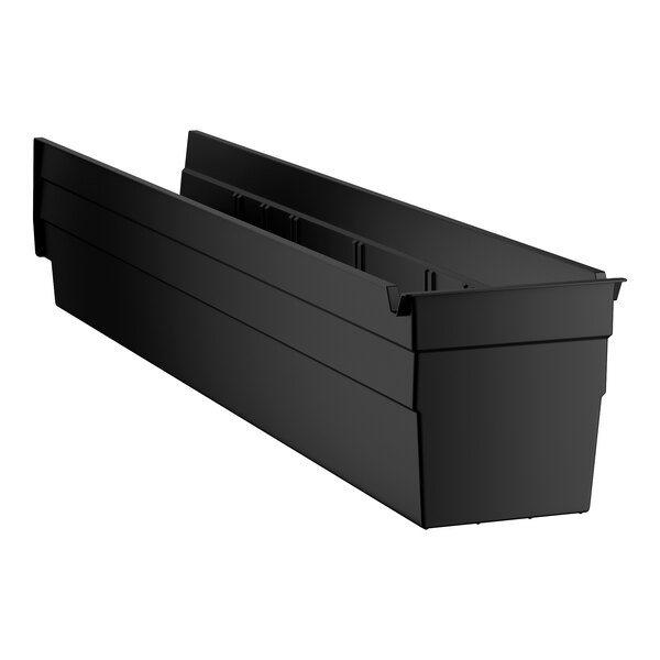 Regency Black Shelf Bin, 23 5/8" x 4 1/8" x 4"