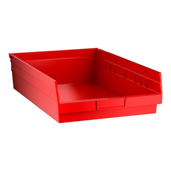 Regency Red Shelf Bin, 17 7/8" x 11 1/8" x 4"