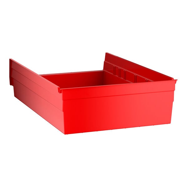 Regency Red Shelf Bin, 17 7/8" x 11 1/8" x 4"