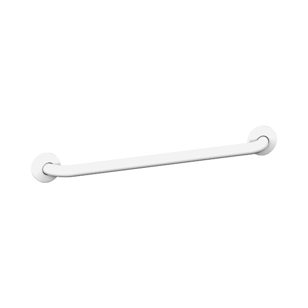 An American Specialties white metal grab bar with 1 1/4" diameter tubing.