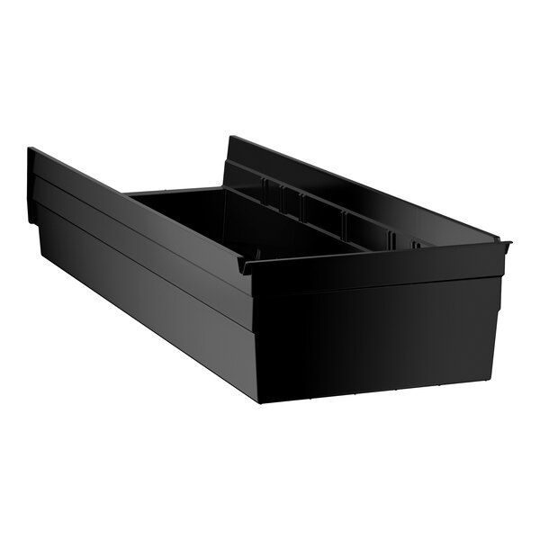 Regency Black Shelf Bin, 23 5/8" x 8 3/8" x 4"
