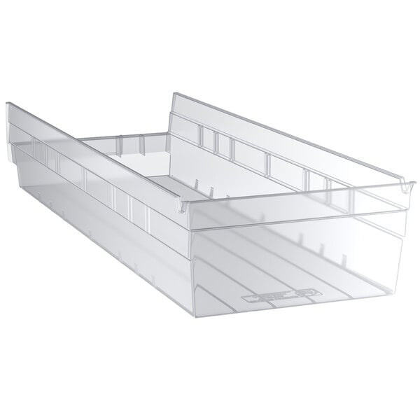 Regency Clear Shelf Bin, 23 5/8 x 4 1/8 x 4