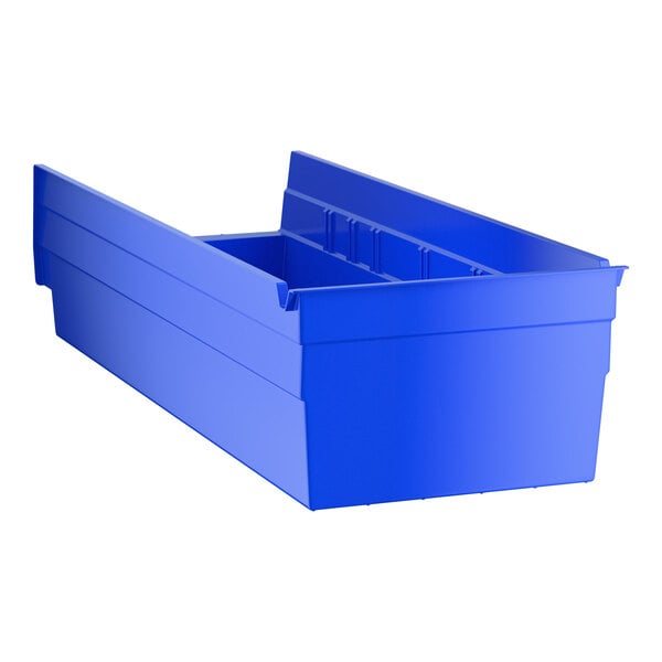 Regency Blue Shelf Bin, 17 7/8" x 6 5/8" x 4"