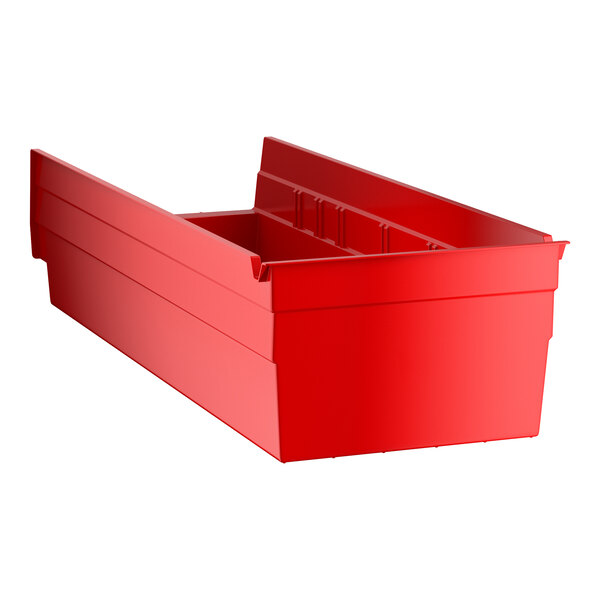 Regency Red Shelf Bin, 17 7/8" x 6 5/8" x 4"