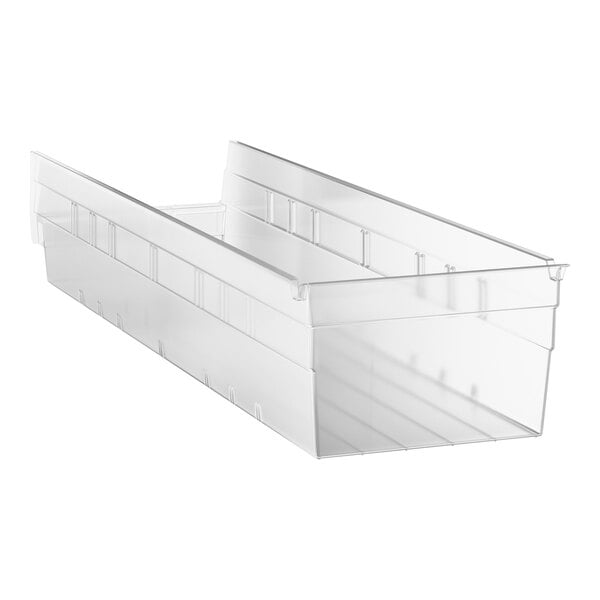 Regency Clear Shelf Bin, 23 5/8" x 6 5/8" x 4"