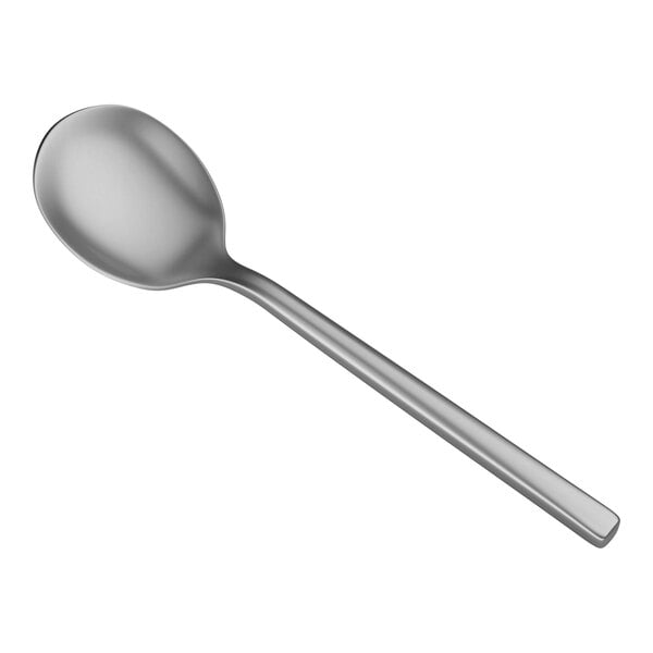 Acopa Phoenix Satin 6 1/4" 18/0 Stainless Steel Forged Bouillon Spoon - 12/Case