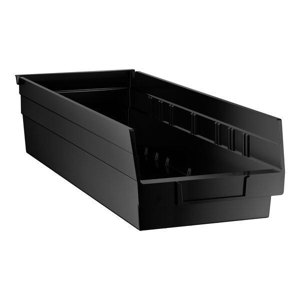 Regency Black Shelf Bin, 17 7/8" x 6 5/8" x 4"