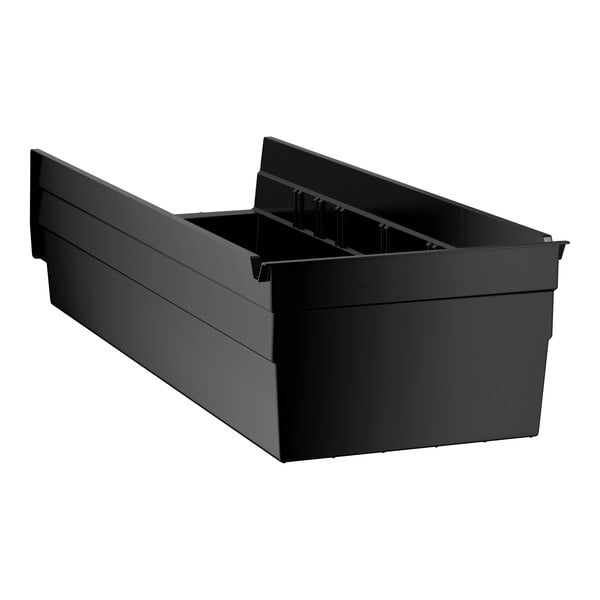 Regency Black Shelf Bin, 17 7/8" x 6 5/8" x 4"