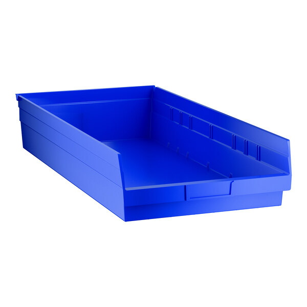 Regency Blue Shelf Bin, 23 5/8" x 11 1/8" x 4"