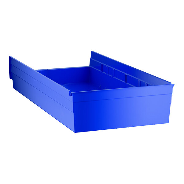 Regency Blue Shelf Bin, 23 5/8" x 11 1/8" x 4"