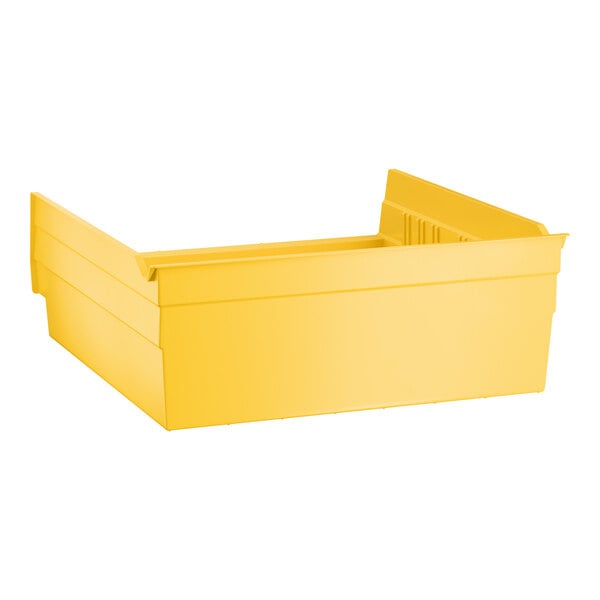 Regency Yellow Shelf Bin, 11 5/8" x 11 1/8" x 4"