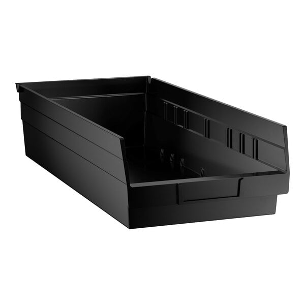 Regency Black Shelf Bin, 17 7/8" x 8 3/8" x 4"