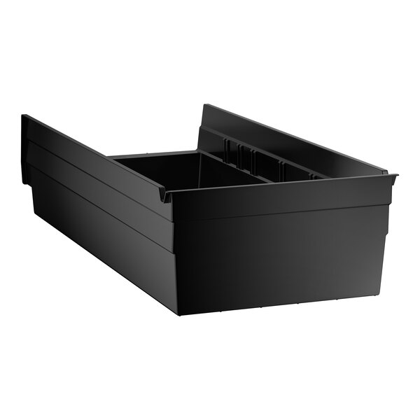 Regency Black Shelf Bin, 17 7/8" x 8 3/8" x 4"
