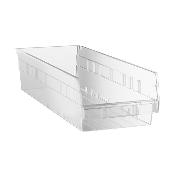 Regency Clear Shelf Bin, 17 7/8" x 6 5/8" x 4"
