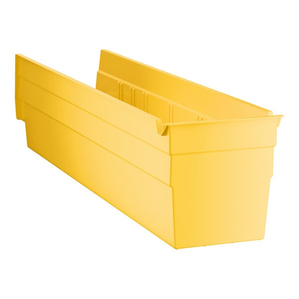 Regency Yellow Shelf Bin, 17 7/8" x 4 1/8" x 4"