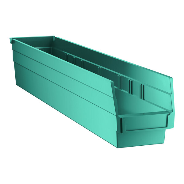 Regency Green Shelf Bin, 23 5/8" x 4 1/8" x 4"