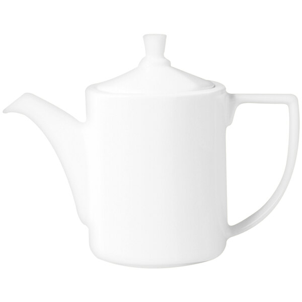 A white RAK Porcelain Ska coffee pot with a lid.