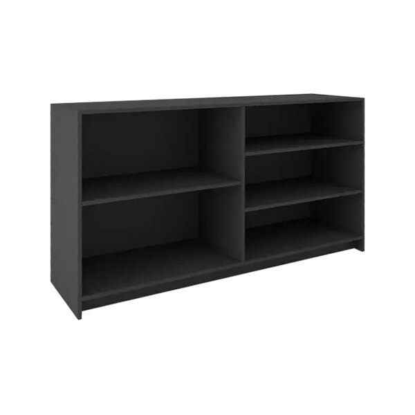 A black Econoco counter with compartments.