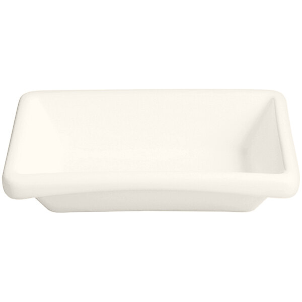 A white rectangular RAK Porcelain bowl.