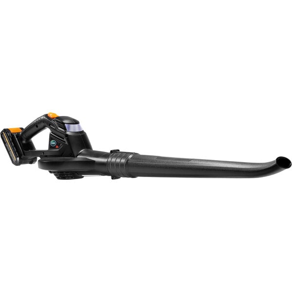 A black Scotts cordless blower with a white background.