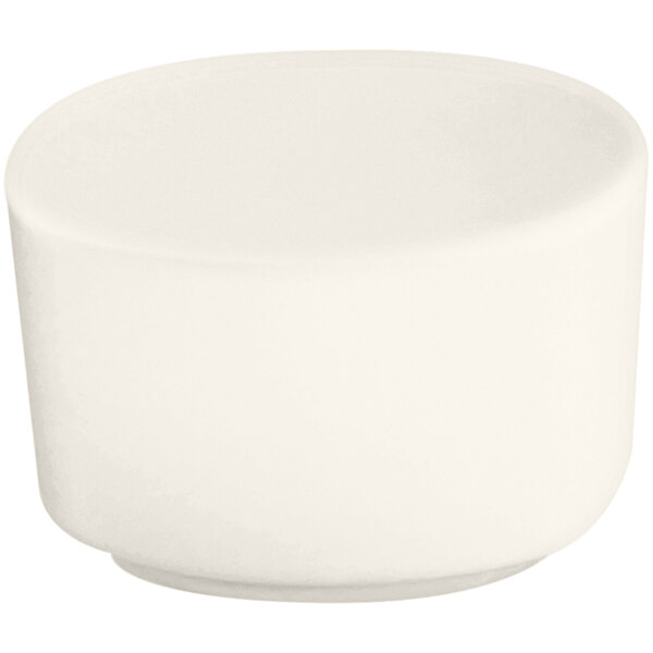 A RAK Porcelain ivory sugar holder on a white background.