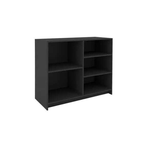 A black counter with 5 compartments.