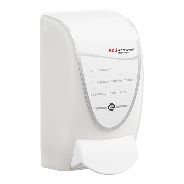 A white SC Johnson Professional foaming hand sanitizer dispenser.