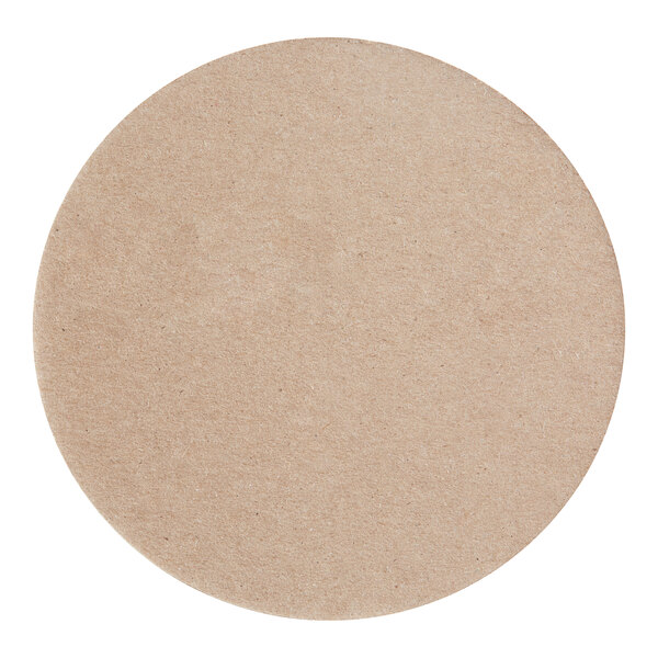 A round brown Enjay dessert board with a white background.