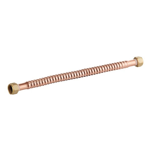 An Easyflex copper water heater connector with 3/4" female connections.