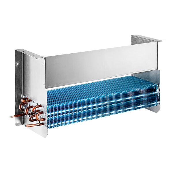 An Avantco evaporator coil with copper tubes.