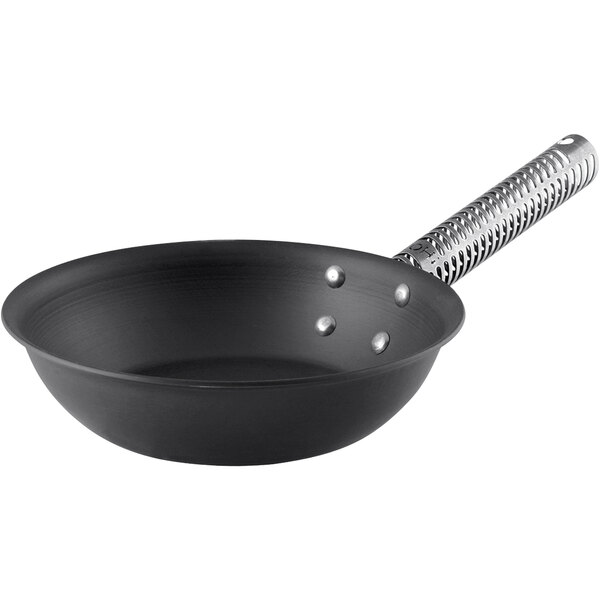 A black LloydPans aluminum fry pan with a handle.