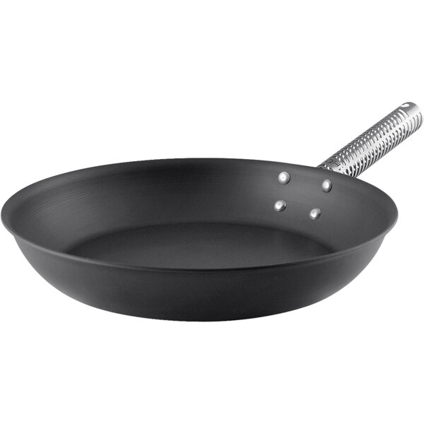 A black LloydPans aluminum fry pan with a handle.