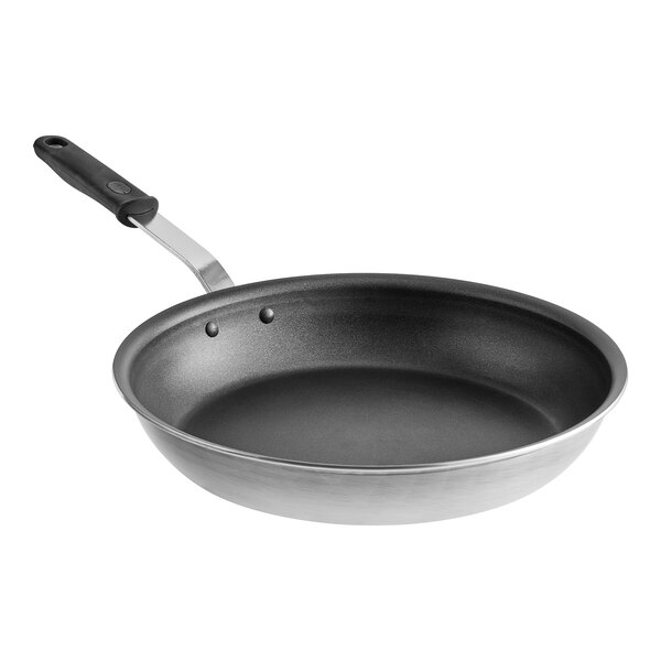 A Vollrath Wear-Ever aluminum non-stick fry pan with a black handle.