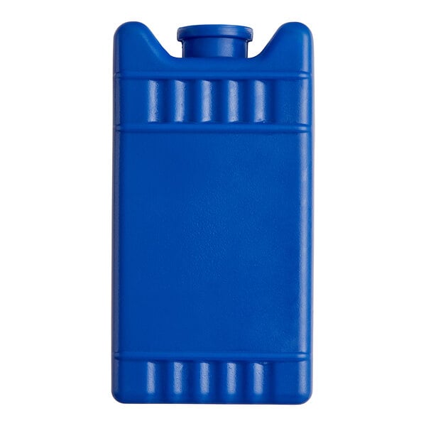 A Lifoam blue plastic ice pack with a hard shell.