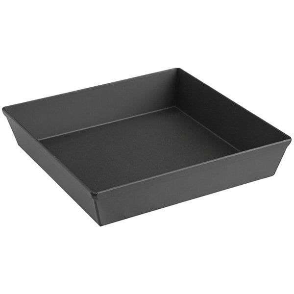 A black square LloydPans pizza pan.