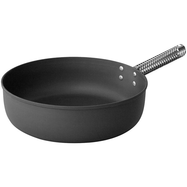 A black LloydPans sauce pan with a handle.