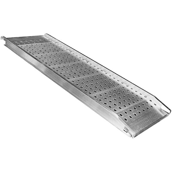 A B&P Manufacturing metal walk ramp with punched holes.