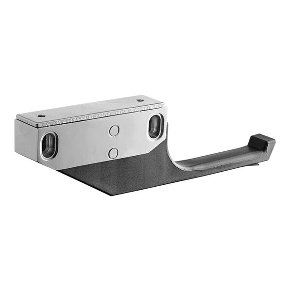 A metal latch for a Cooking Performance Group unit with a black handle.