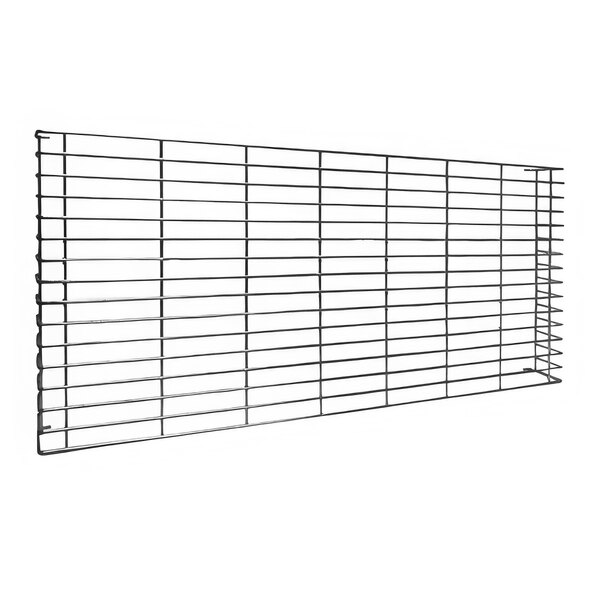 A chrome metal grid with many small lines.