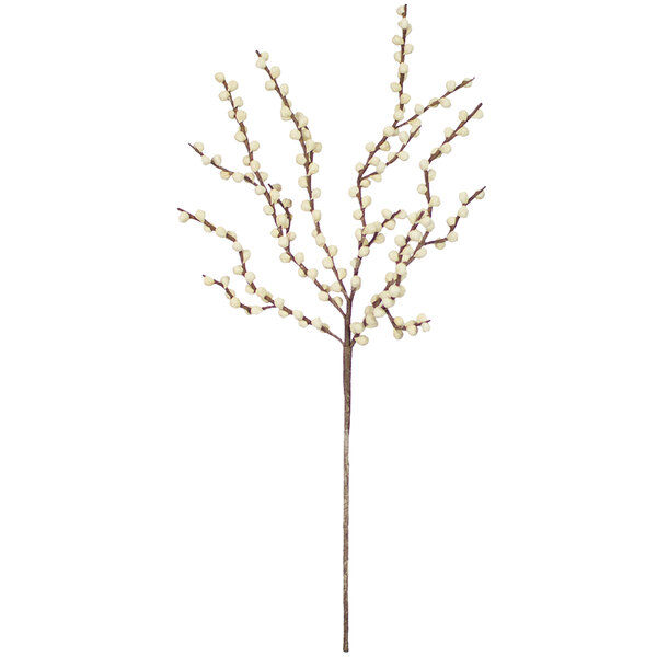 A Kalalou artificial branch with white pom flowers.