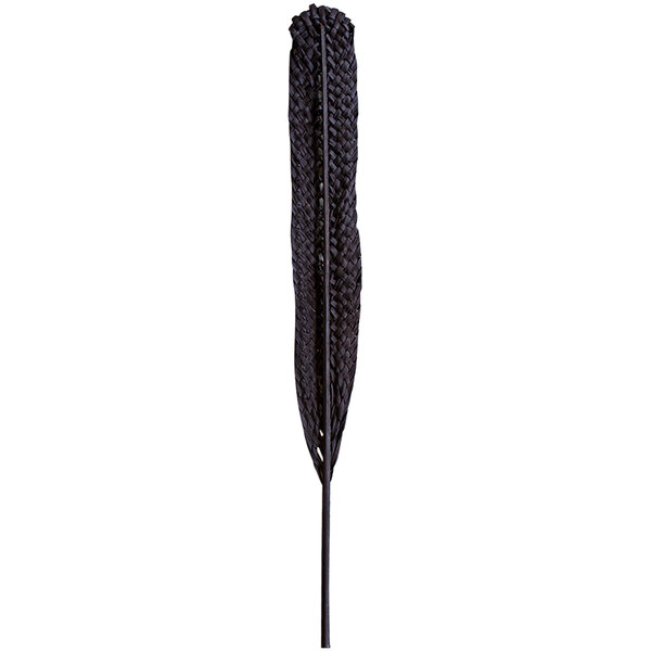 A close up of black woven Kalalou Kejur leaves.