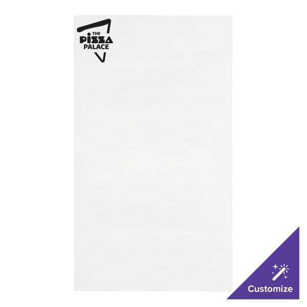 A white rectangular Choice menu paper with black text.
