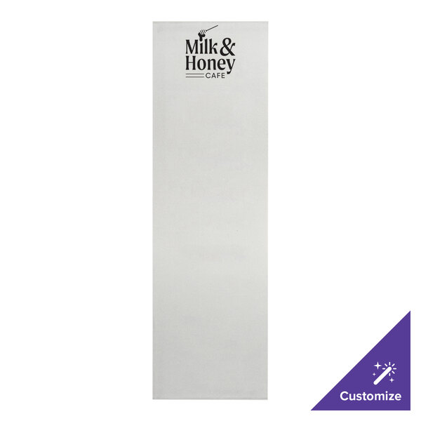 A white rectangular Choice 4 1/4" x 14" menu with black text.