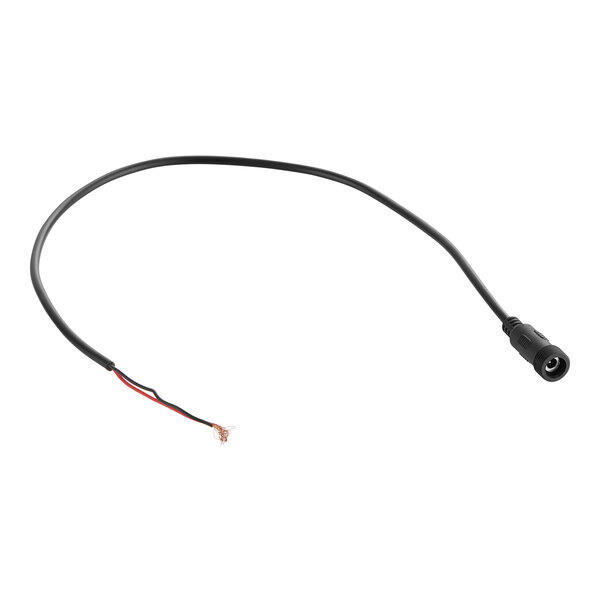 An Avantco LED light plug with a black wire and red and white connectors.