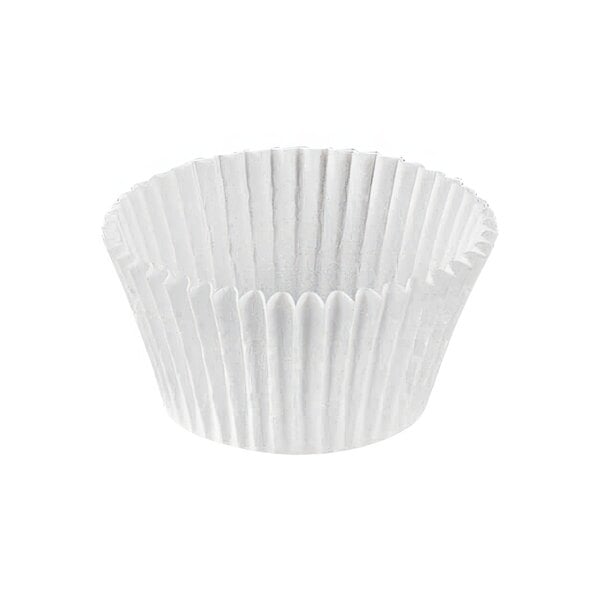 A white Novacart fluted cupcake wrapper.