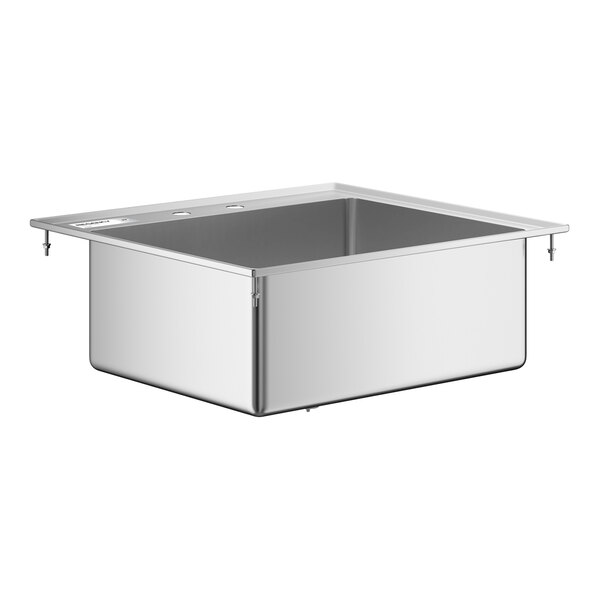 Regency 20" x 16" x 8" 16 Gauge Stainless Steel One Compartment Drop-In Sink