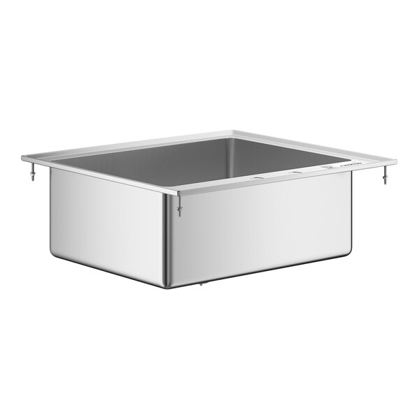 Regency 20" x 16" x 8" 16 Gauge Stainless Steel One Compartment Drop-In Sink
